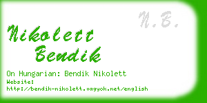 nikolett bendik business card